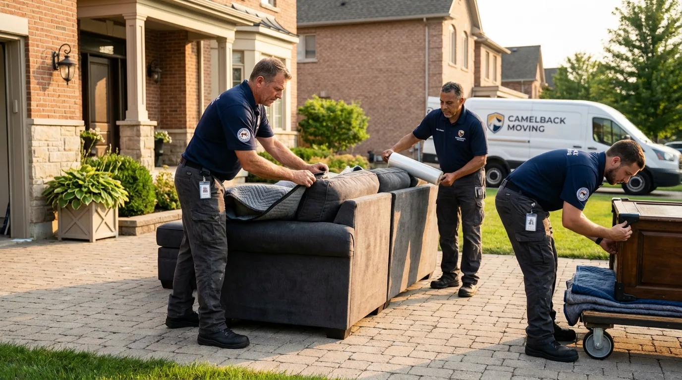 Large estate moving crew wrapping furniture in Cloverport, KY